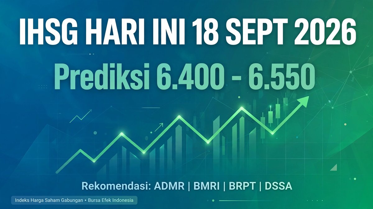 IHSG hari ini 18 September 2026 prediksi 6400-6550